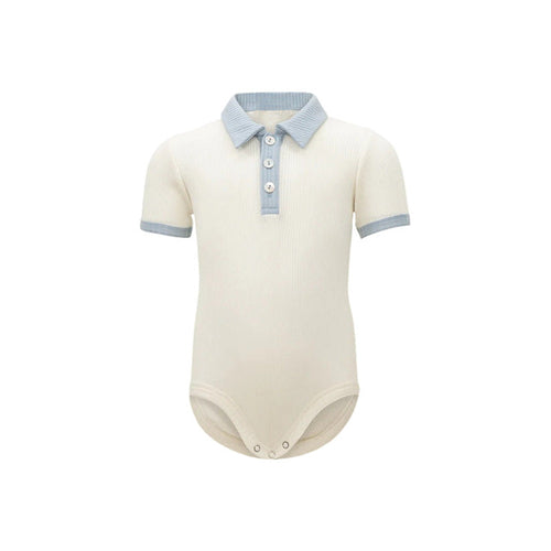 Baby Boy Short Sleeve Polo Bodysuit