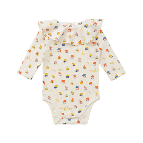 Baby Girl Plaid Envelope Collar Bodysuit