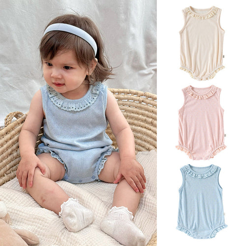 Baby Girl Lace Hollow-out Pattern Bodysuit