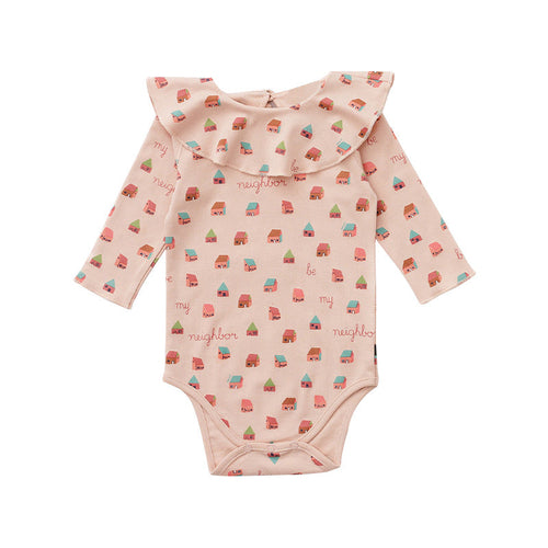 Baby Girl Plaid Envelope Collar Bodysuit