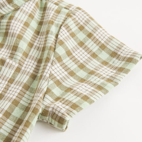 Baby Boy Plaid Pattern Bodysuit