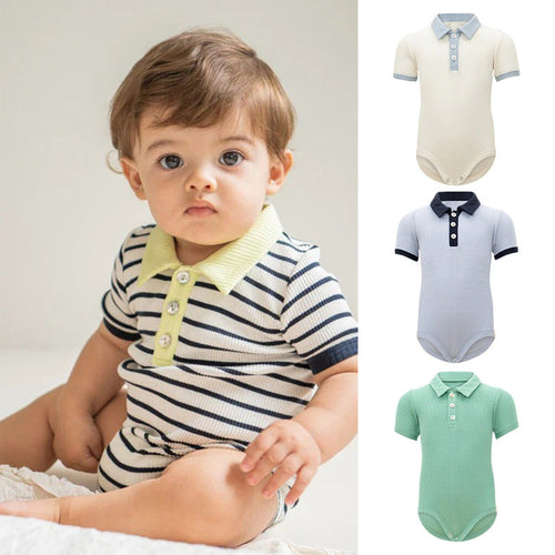 Baby Boy Short Sleeve Polo Bodysuit