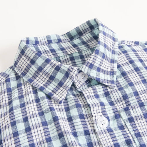 Baby Boy Plaid Pattern Bodysuit
