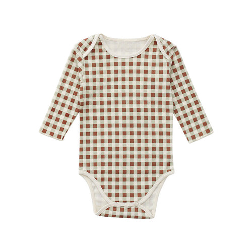 Baby Girl Plaid Envelope Collar Bodysuit